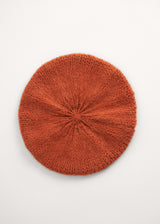 Terracotta orange knitted beret