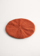 Terracotta orange knitted beret