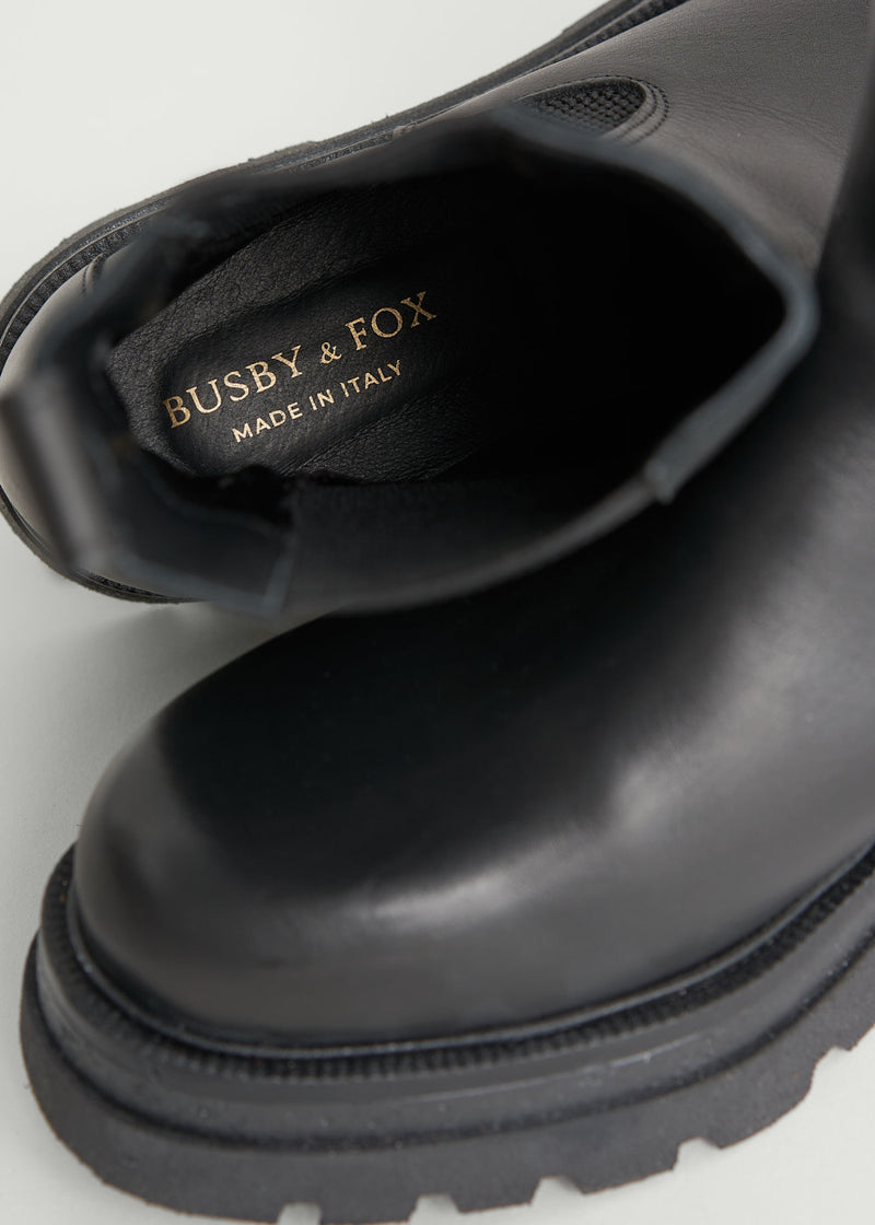 HANNAH HIGH TOP CHELSEA BOOT - BLACK