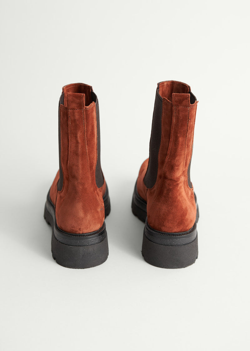 HANNAH HIGH TOP CHELSEA BOOT - RUST