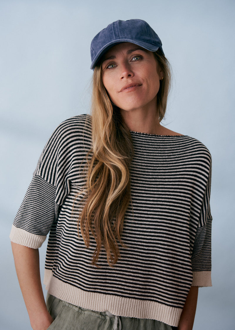 Dark blue washed cap