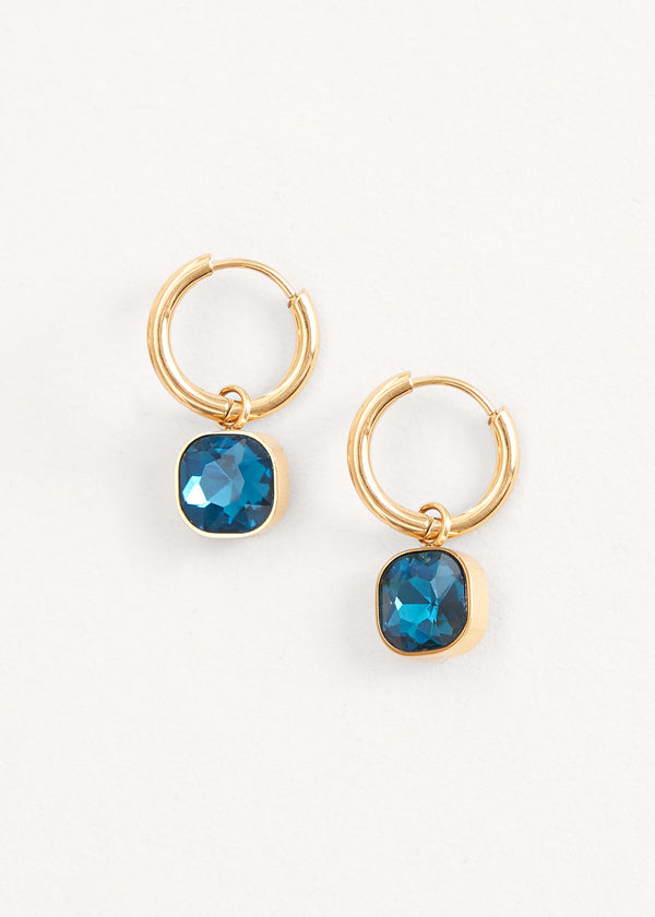 Blue crystal earrings
