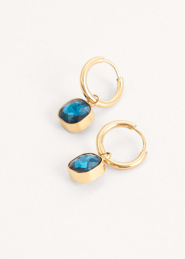 Blue crystal earrings