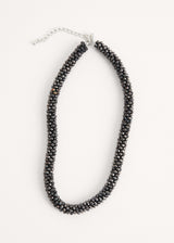 HOPE CRYSTAL NECKLACE - DARK GREY