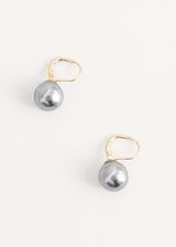 Silver and gold ball drop earrings