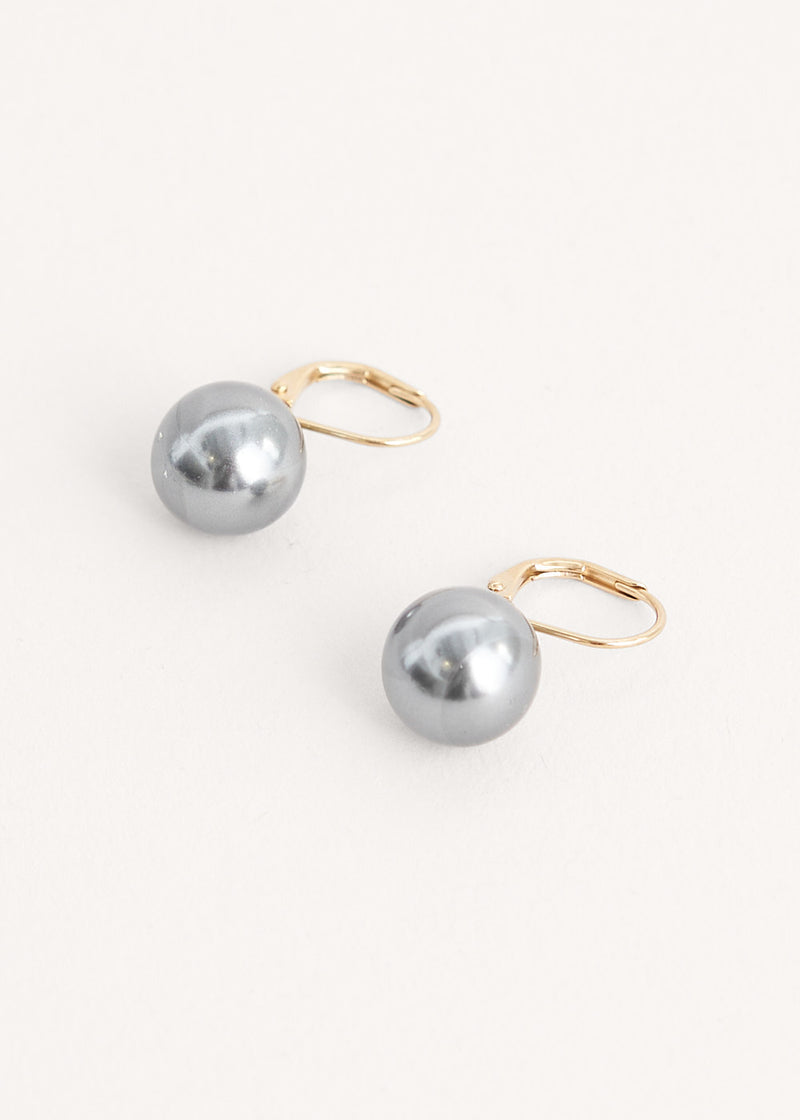 Silver and gold ball drop earrings