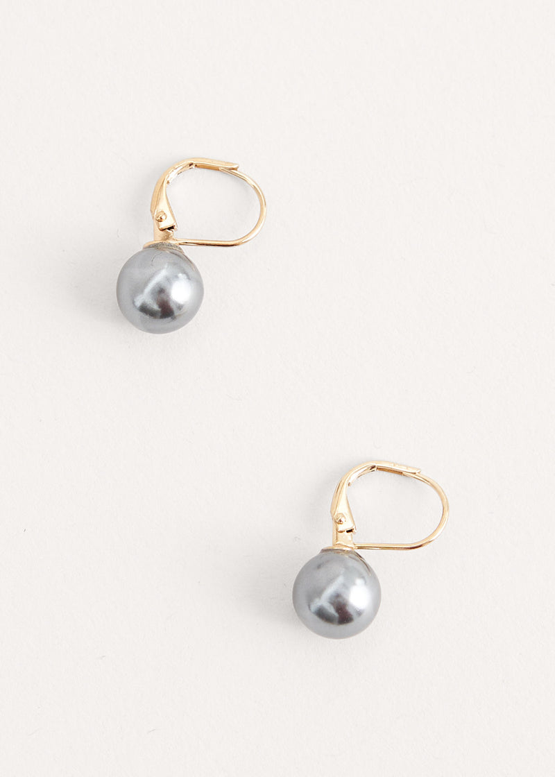 Silver and gold ball drop earrings