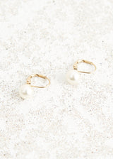 Small white drop earrings