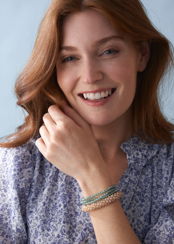 JILLY CRYSTAL BRACELET BUNCH - TEAL