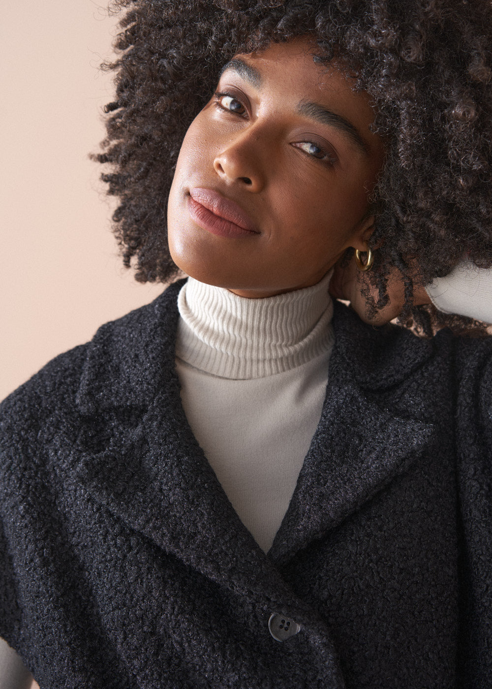 Ivy Boucle Oversized Gilet | Jackets & Coats | BUSBY & FOX