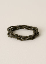 JULI CRYSTAL NECKLACE - DARK GREEN