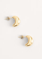 Gold bubble hoop earrings