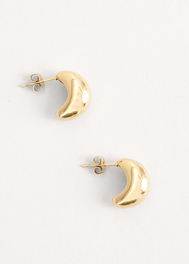 Gold bubble hoop earrings