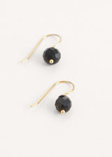 Black crystal drop earrings
