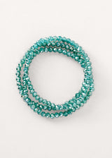 JILLY CRYSTAL BRACELET BUNCH - TEAL