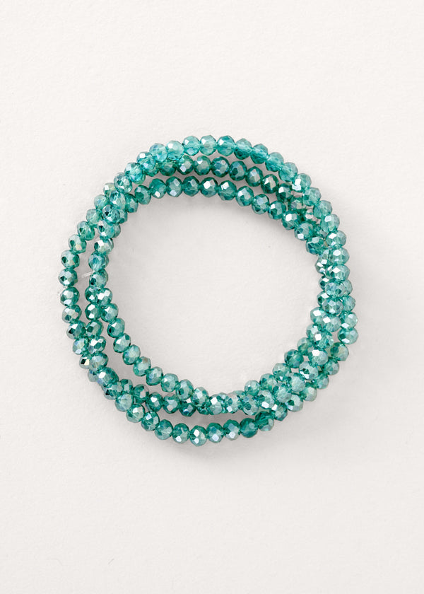 JILLY CRYSTAL BRACELET BUNCH - TEAL