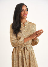 Yellow gold polka dot dress
