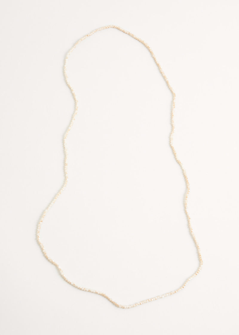 Pale pink crystal necklace