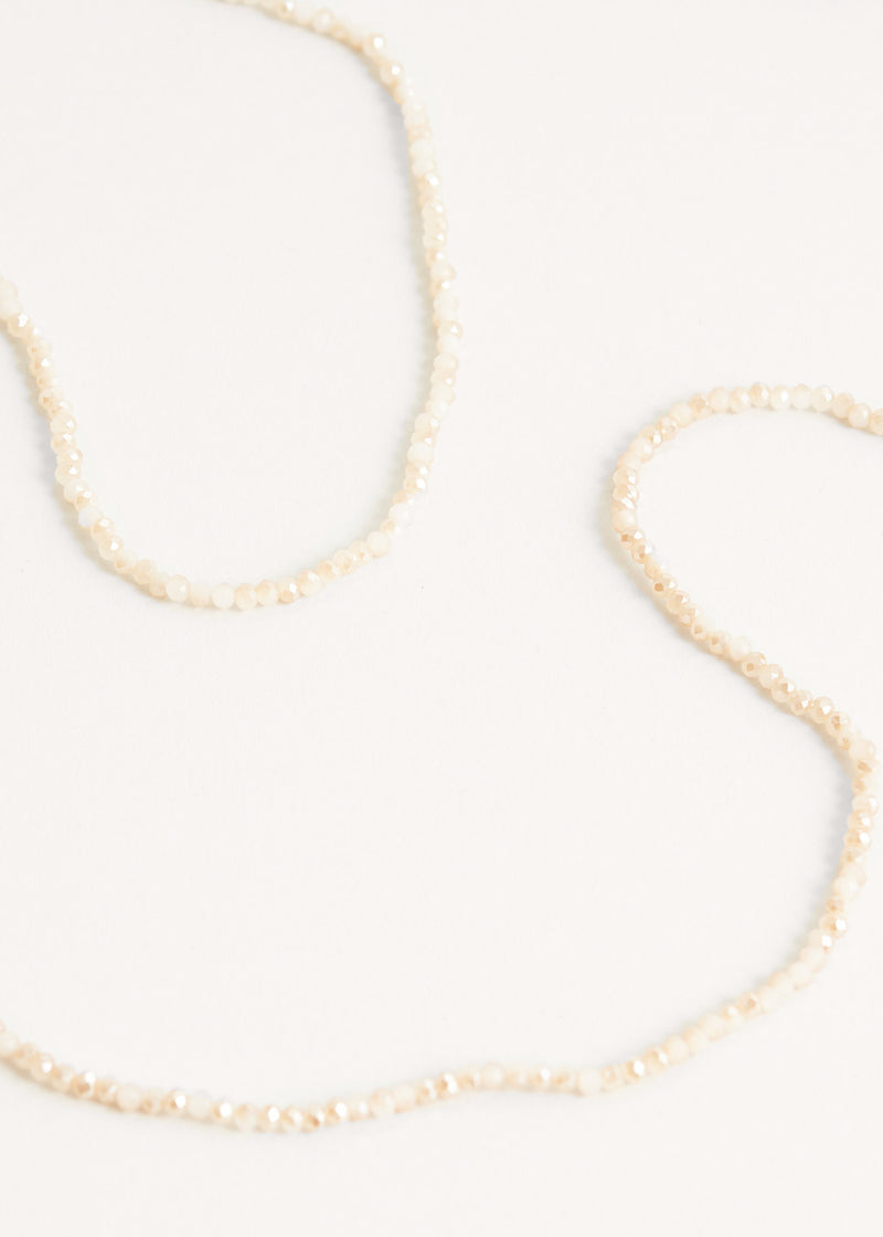 Pale pink crystal necklace