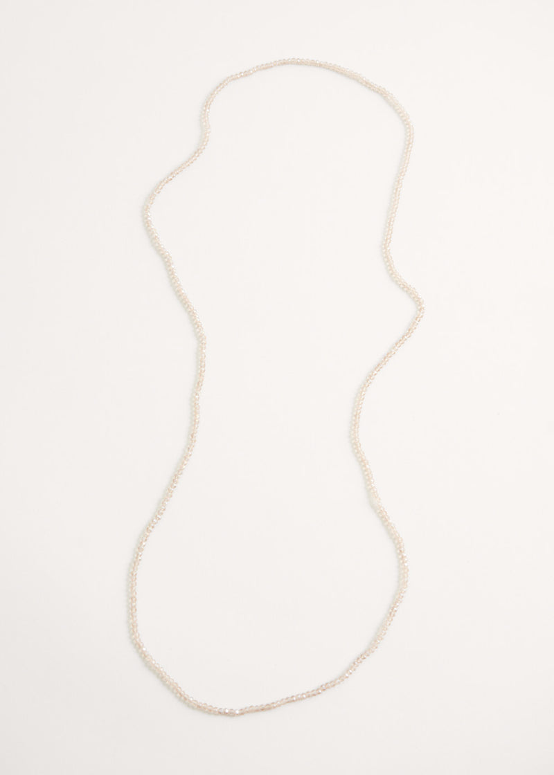 Pale pink crystal necklace