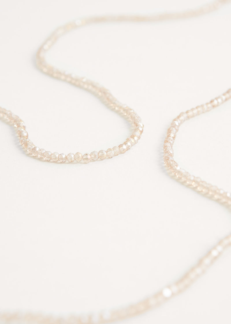 Pale pink crystal necklace