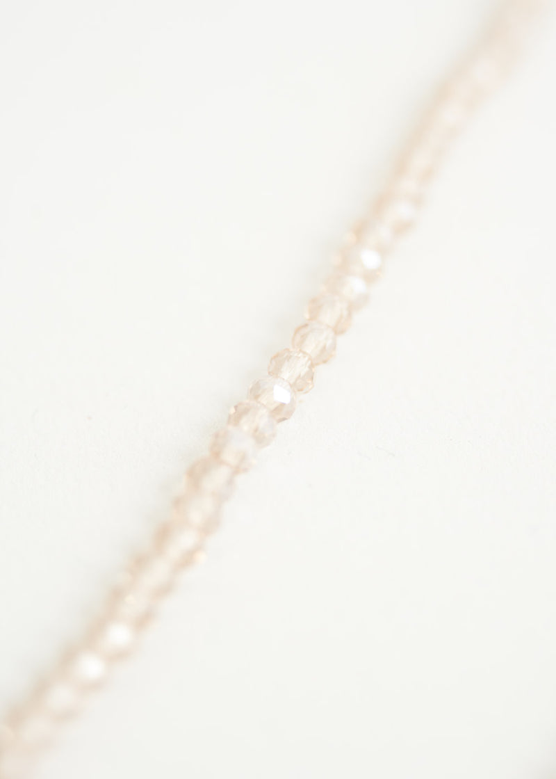 Pale pink crystal necklace