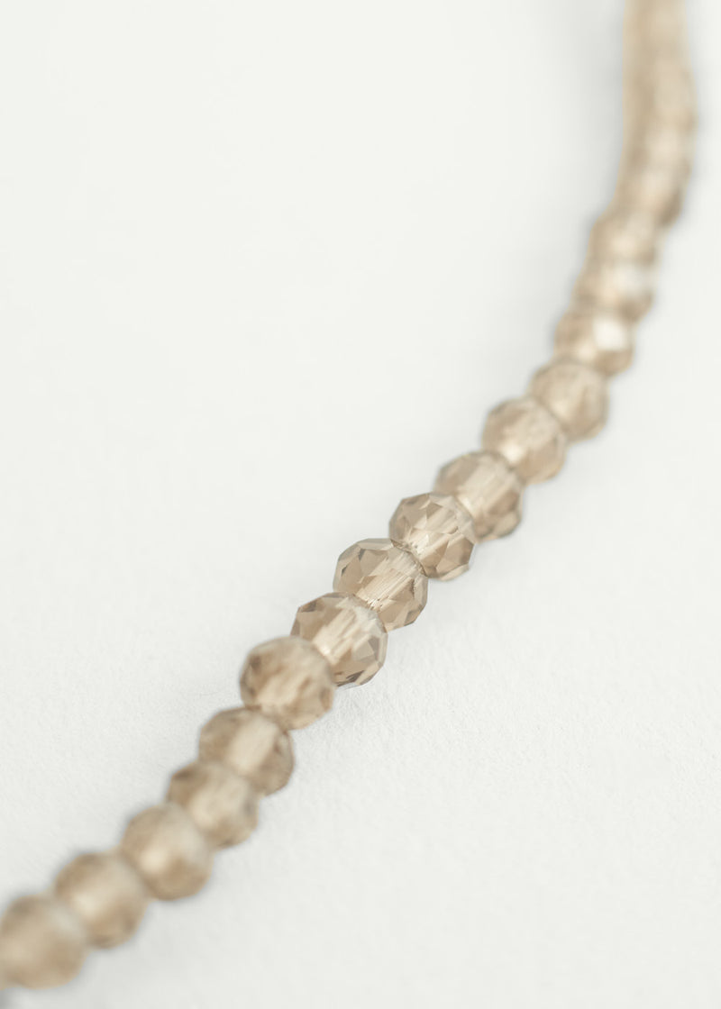 Brown crystal bead necklace