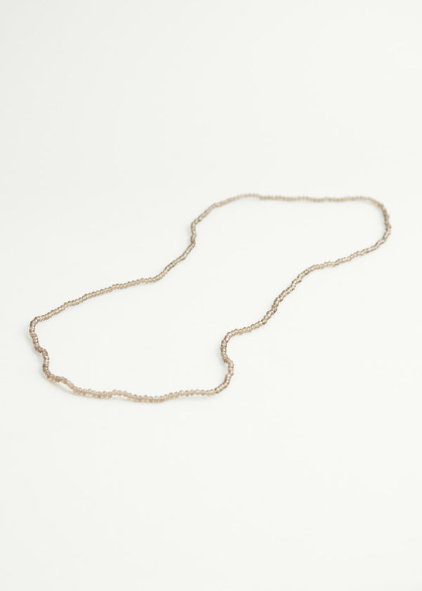 Brown crystal bead necklace