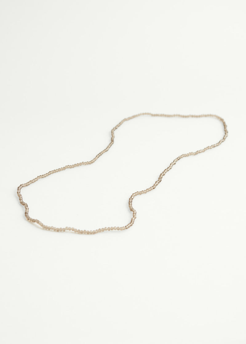 Brown crystal bead necklace