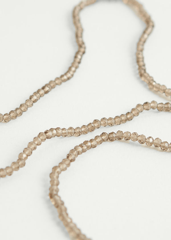 Brown crystal bead necklace