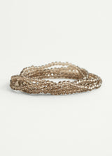Brown crystal bead necklace
