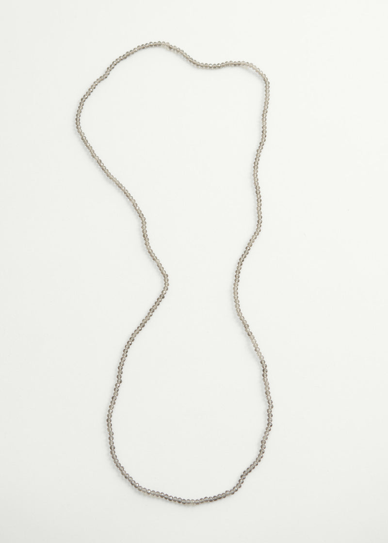 Clear charcoal crystal necklace