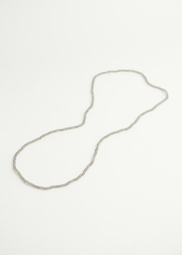 Clear charcoal crystal necklace