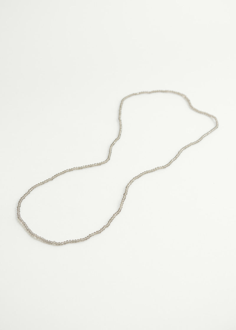 Clear charcoal crystal necklace