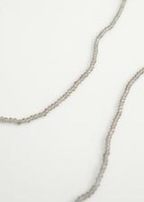 JULI CRYSTAL NECKLACE - CLEAR CHARCOAL