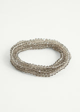 Clear charcoal crystal necklace