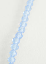 Clear cornflower blue necklace
