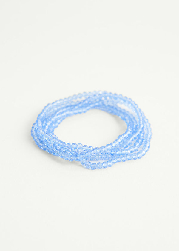 Clear cornflower blue necklace