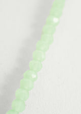 Clear pale green crystal necklace