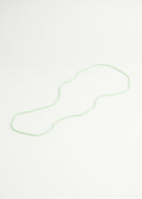 Clear pale green crystal necklace