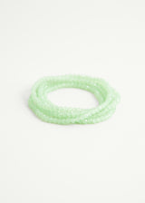 Clear pale green crystal necklace