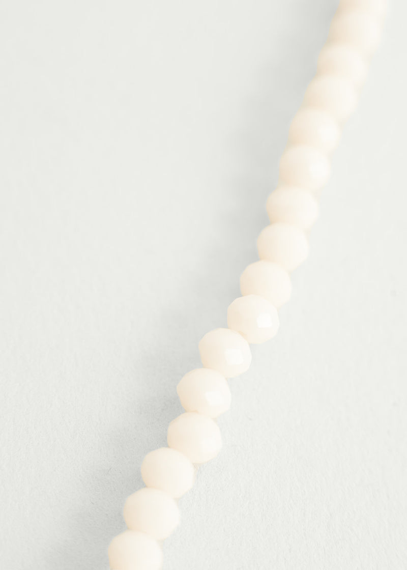 Cream crystal necklace