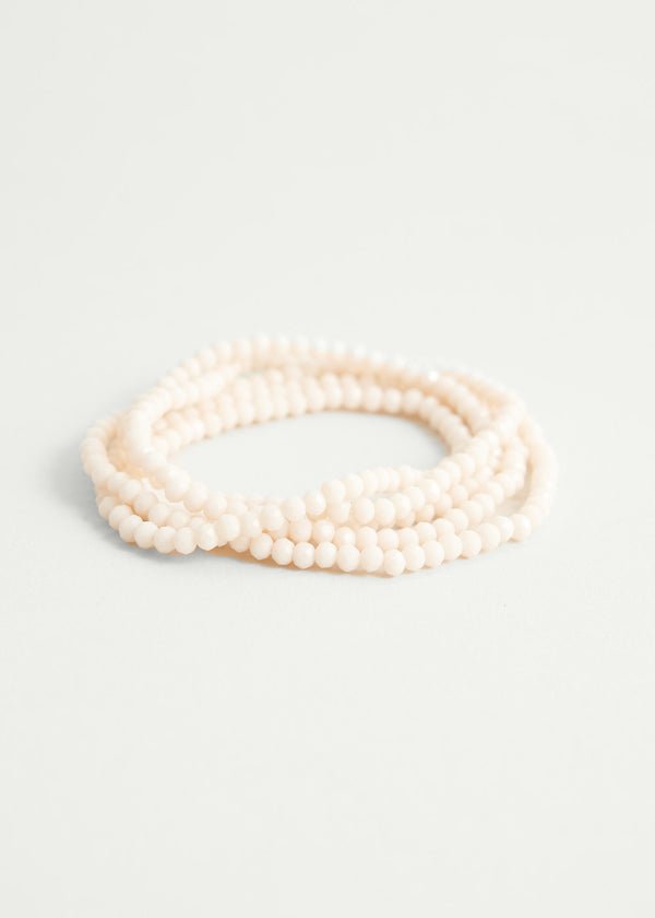 Cream crystal necklace