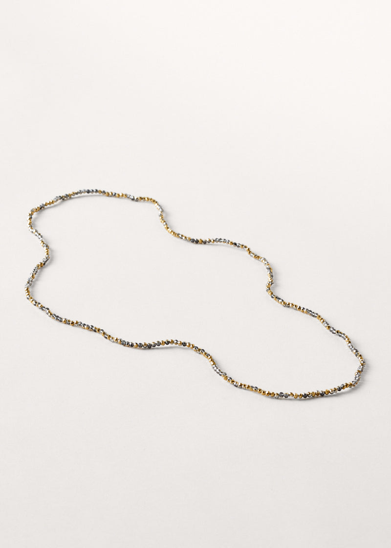 JULI CRYSTAL NECKLACE - GOLD GREY