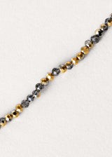 JULI CRYSTAL NECKLACE - GOLD GREY