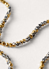JULI CRYSTAL NECKLACE - GOLD GREY