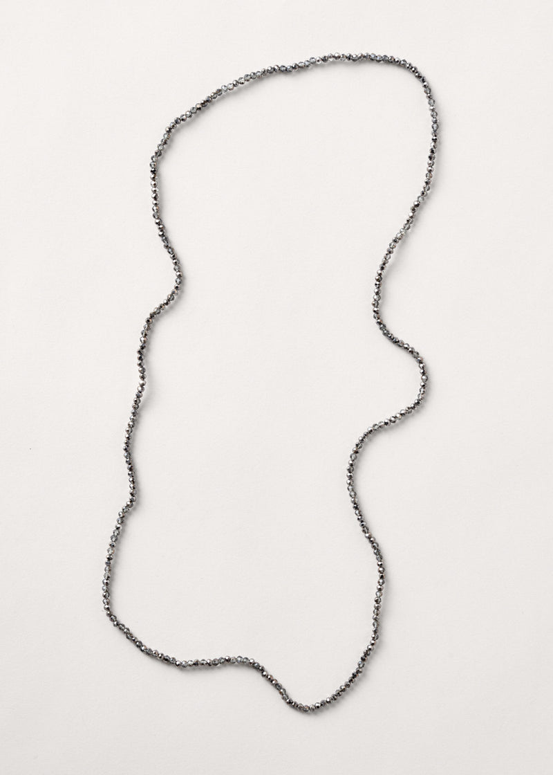 Grey sparkle crystal necklace