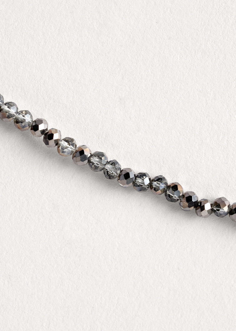 Grey sparkle crystal necklace