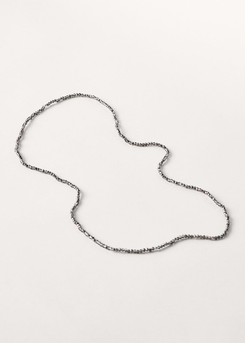 Grey sparkle crystal necklace