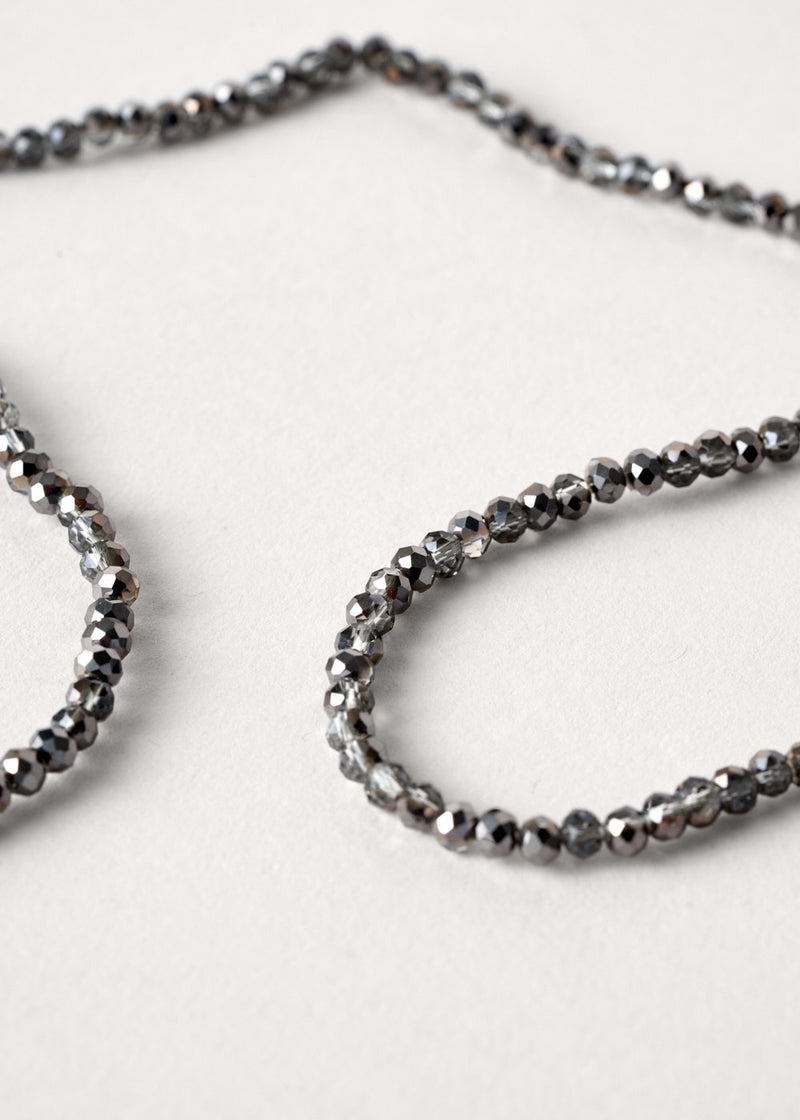 Grey sparkle crystal necklace